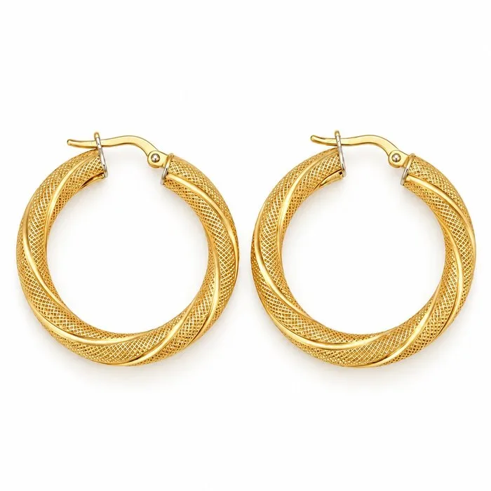 UnoAErre - Earrings - 18 kt. Yellow gold - Made in Italy - Handmade