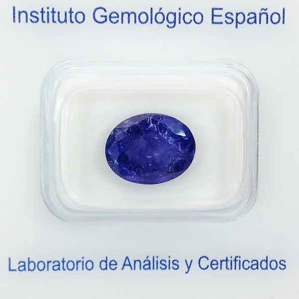 1 pcs Blue, Violet Tanzanite - 4.84 ct - Instituto Gemólogico Español (IGE)