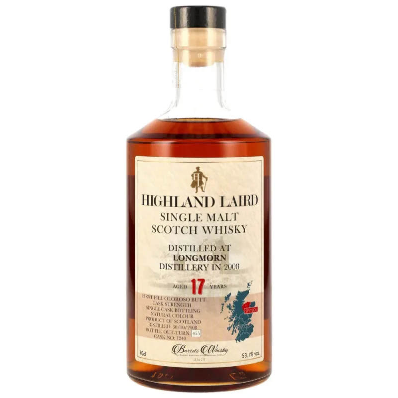 Longmorn – 17 Year Old 2008/2026 Highland Laird Bartels Whisky Ltd. First Fill Oloroso Butt (70cl, 53.1%)