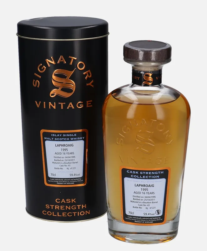 Laphroaig – 1995 16 Year Old Signatory Vintage Scotch Whisky Co. Cask Strength Collection