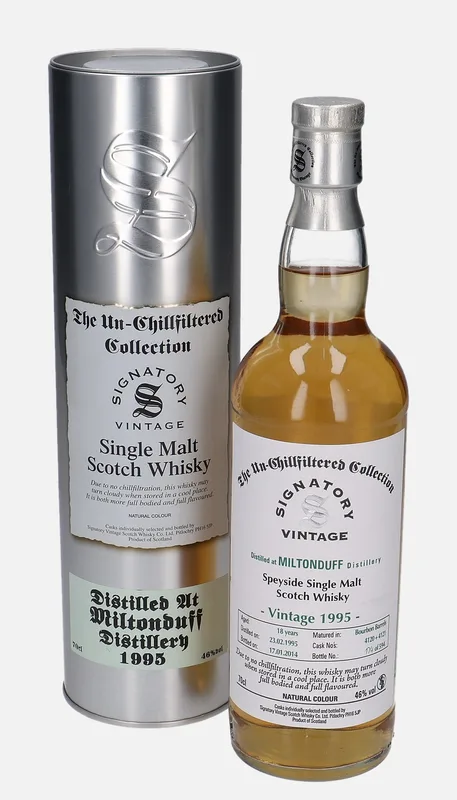 Miltonduff – 1995 Signatory Vintage Scotch Whisky Co. The Un-Chillfiltered Collection