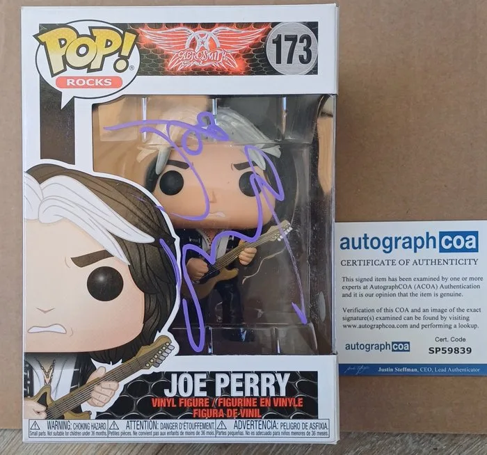 Joe Perry, Aerosmith - Funko Pop! Rocks #173 - 2020 - Hand signed, Certificate