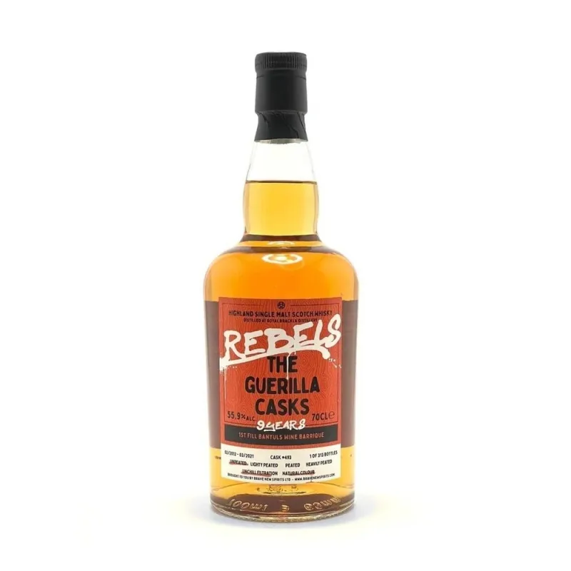 Royal Brackla – 9 Year Old Rebels The Guerilla Cask 1st Fill Banyuls Wine (70cl, 55.9%)
