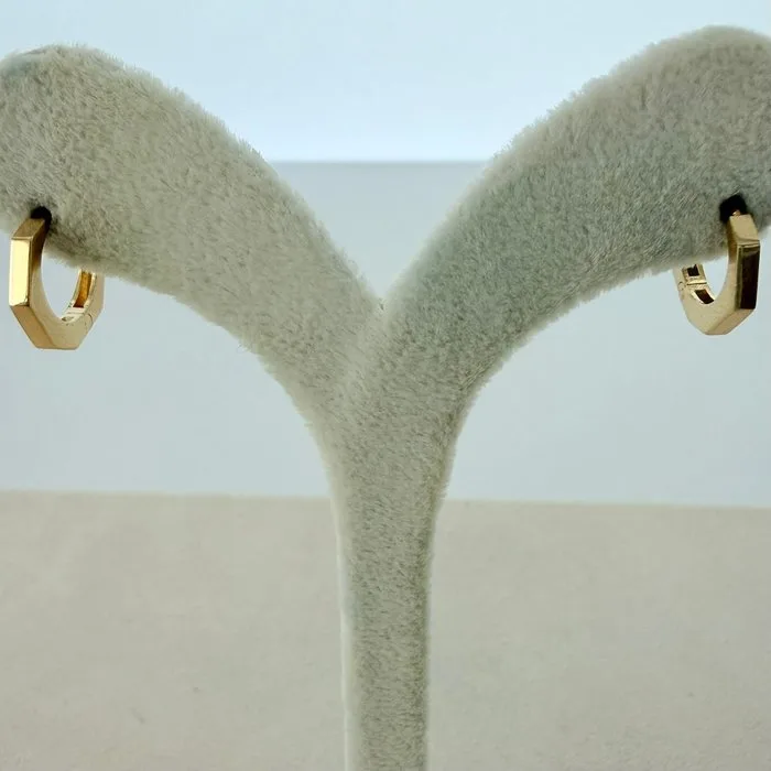 Earrings - 14 kt. Yellow gold - Geometric Hoop