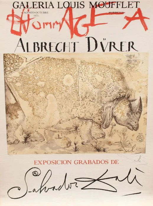 Salvador Dali (1904-1989) - Rinoceronte -Homenaje a Alberto Durero