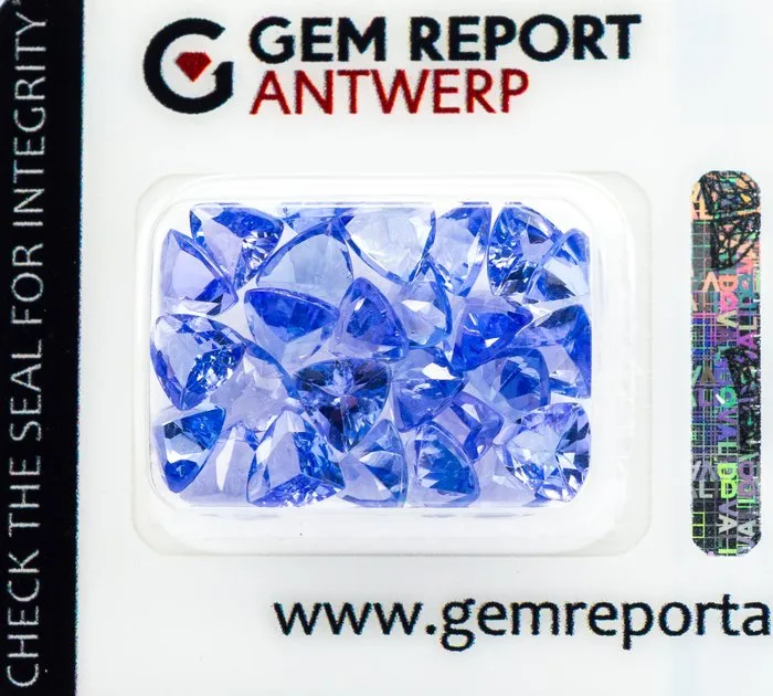 26 pcs Tanzanite - 9.37 ct - Gem Report Antwerp (GRA) - Violetish Blue/Violet