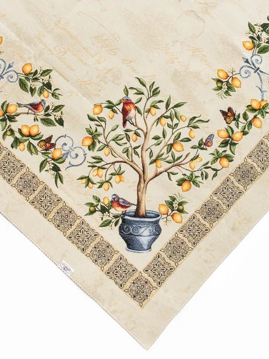Elegante Centrotavola in tessuto Gobelin - 100% Made in Italy - 139 x 138 CM!!! - Tablecloth - 139 cm - 138 cm