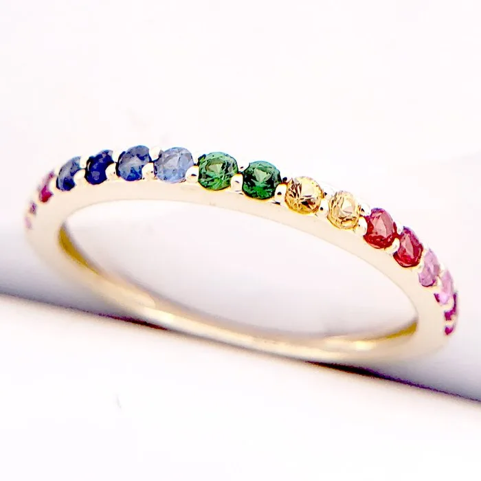 Ring - 14 kt. Yellow gold - 0.41ct. tw. Sapphire