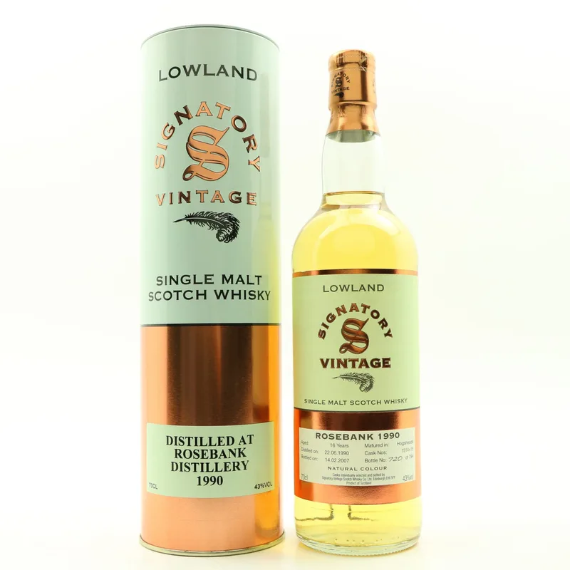 Rosebank – 1990 16 Year Old Signatory (70cl, 43%)