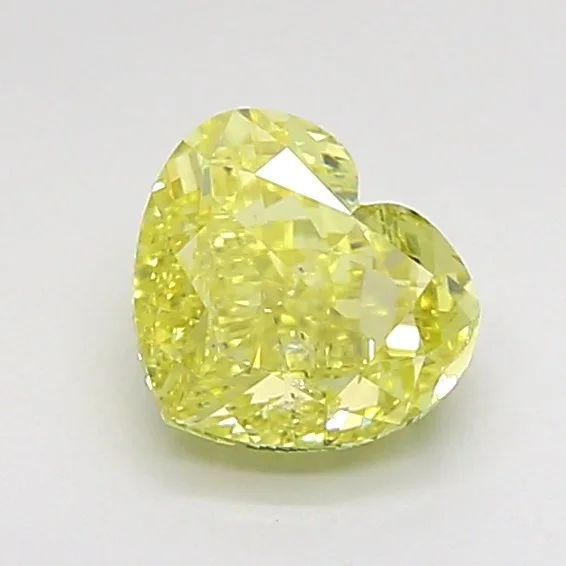 1 pcs Diamond (Natural coloured) - 1.00 ct - Heart - Fancy Yellow - SI2 - Gemological Institute of America (GIA)
