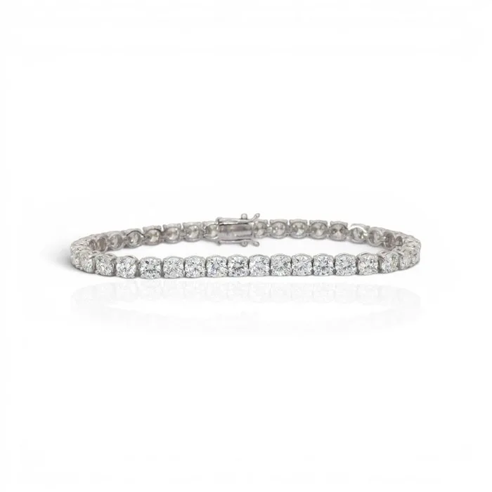 Bracelet - 18 kt. White gold - 11.88ct. tw. Diamond (Natural) - IGI Certified Bracelet