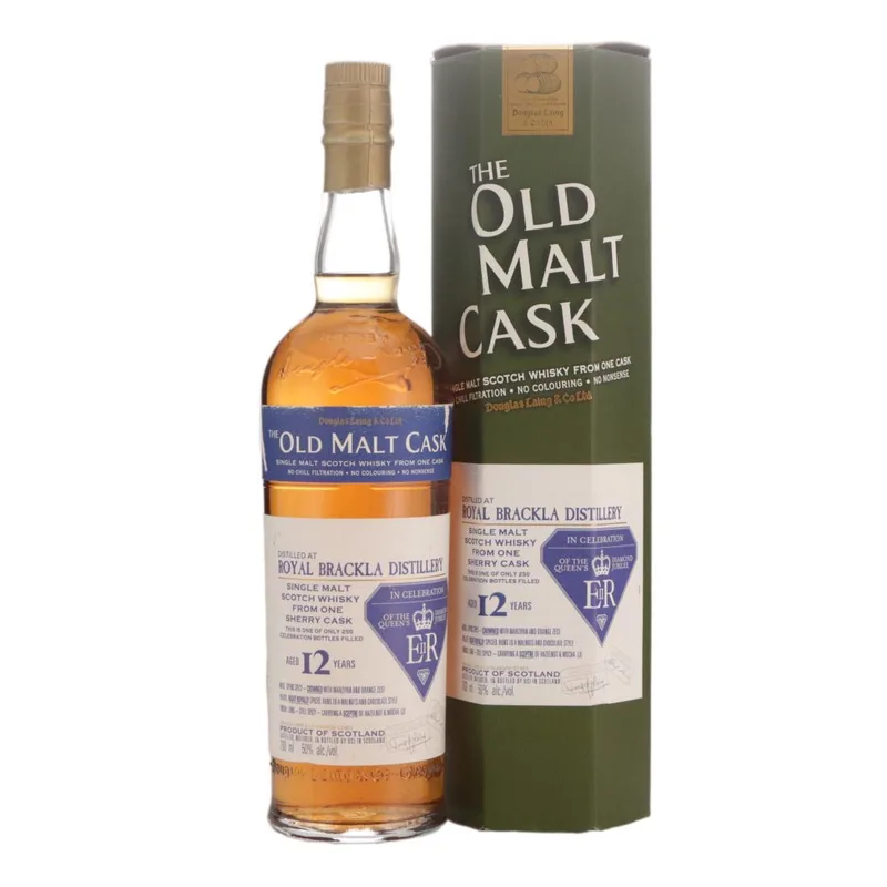 Royal Brackla – The Old Malt Cask 12 Year Old - In Celebration of the Queen's Diamond Jubilee (70cl, 50.00%)