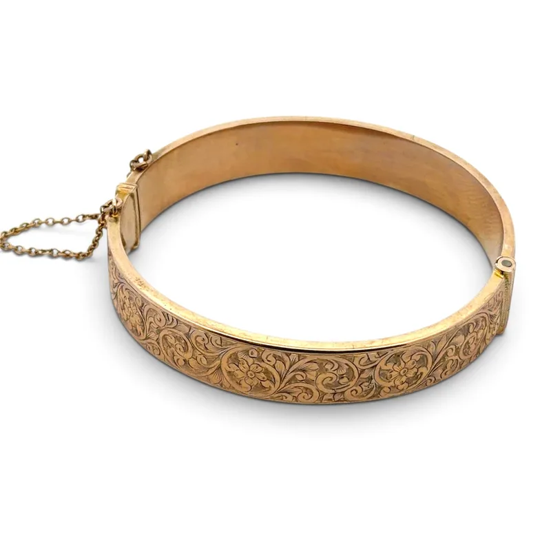 9CT Gold Hinged Bangle