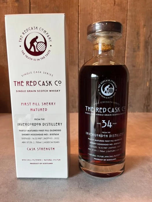 Invergordon 1987 34 years old First Fill Sherry Matured - Cask Strength - The Red Cask Co. - b. 2022 - 700ml