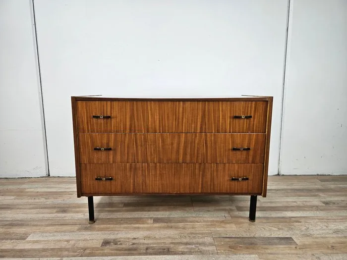 Chest of drawers - 1960s teak chest of drawers - Teak, Iron
