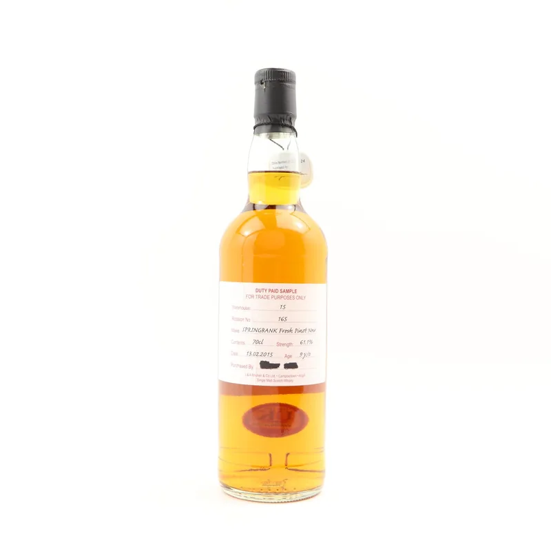 Springbank – 2015 9 Year Old Duty Paid Sample (70cl, 61.1%)