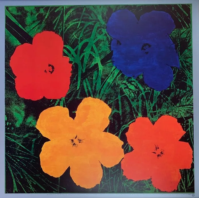 Andy Warhol, (after) - Flowers, 1964 - Iconic Pop Art Print - 60 x 60 cm