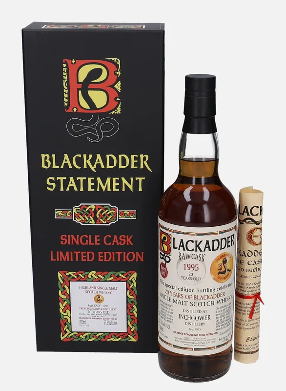 Inchgower – 1995 20 Year Old Blackadder International Statement Raw Cask Edition No.12