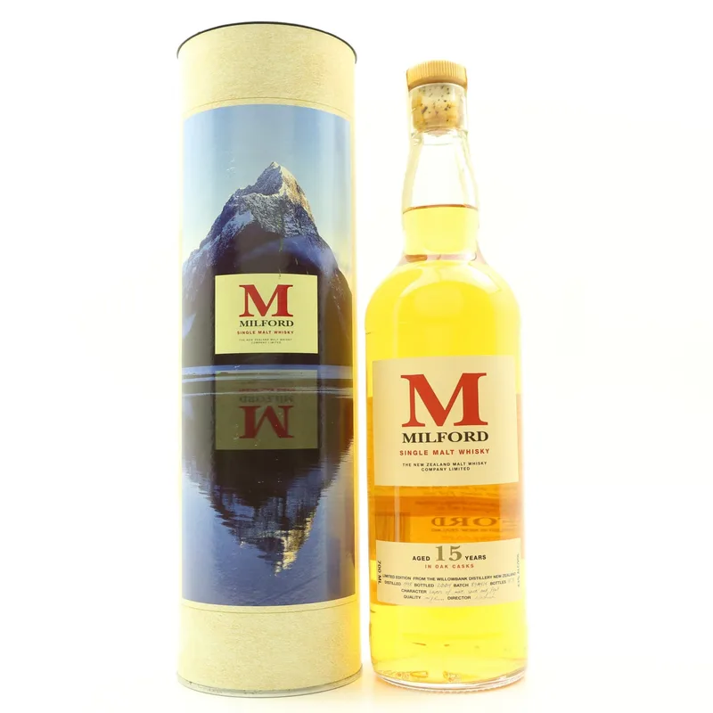 Milford 1998 15 Year Old New Zealand Whisky (70cl, 43%)