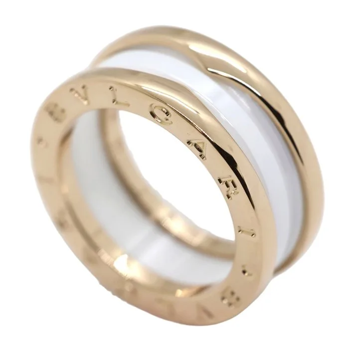 Bvlgari - Ring - B.zero 1 - 18 kt. Rose gold, white ceramic