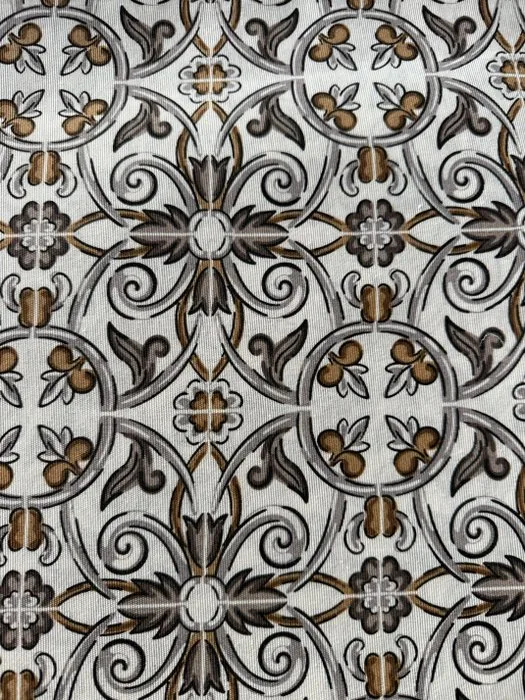 Mediterranean Baroque – Cotton Upholstery Fabric with Majolica Motifs - Textile - 2.8 m - 2.8 m