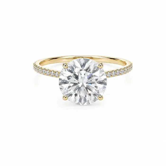 Ring - 14 kt. Yellow gold - 5.26ct. tw. Diamond (Lab-grown) - Diamond