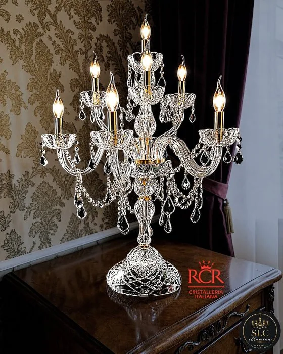 SLC Illumina - MG - Table lamp - Lamp model RCR 10L Gold - Crystal - RCR table lamp