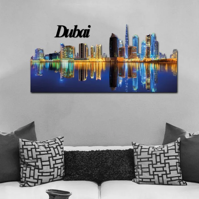 Wall decoration - Dotsokay - Skyline sculpture - Dubai 02