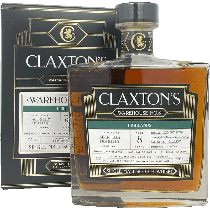 Aberfeldy – 8 Year Old Claxton's (70cl, 55.1%)