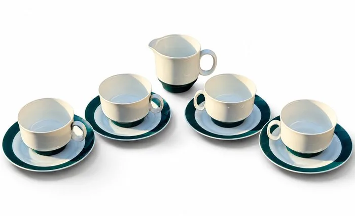 Richard Ginori, mod.ECO - Tea service (9) - Porcelain - Extremely rare