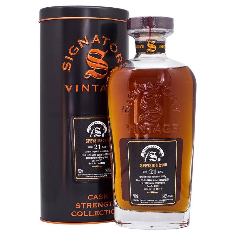 Signatory Vintage Speyside (M) Aged 21 Years 2005/2026 Cask 102 Speyside Single Malt Scotch Whisky (70cl, 58.3%)