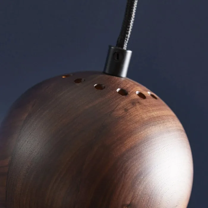 Frandsen - Benny Frandsen - Hanging lamp (2) - Ball Pendant Ø12 Walnut - Wood - 2 Items