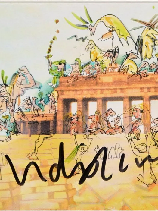 Udo Lindenberg (1946) - Blühende Landschaften (mit Brandenburger Tor) - signiert - gerahmt