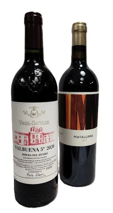 2020 Vega Sicilia, Valbuena 5º Año & 2013 Compañía Telmo Rodríguez, Matallana, Author wine - Ribera del Duero Reserva - 2 Bottles (0.75L)