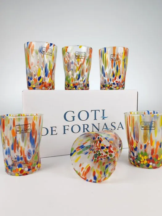 LAGUNA - Drinking service (6) - Murano glass - 6 Drops of ForNASA