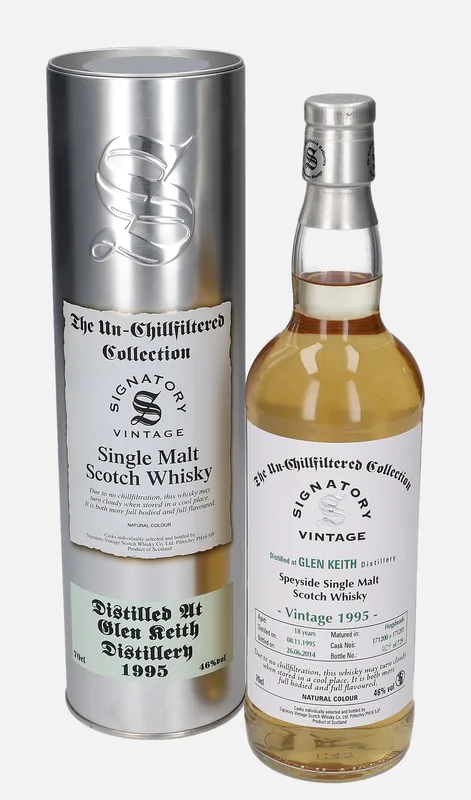 Glen Keith – 1995 18 Year Old Signatory Vintage Scotch Whisky Co. The Un-Chillfiltered Collection