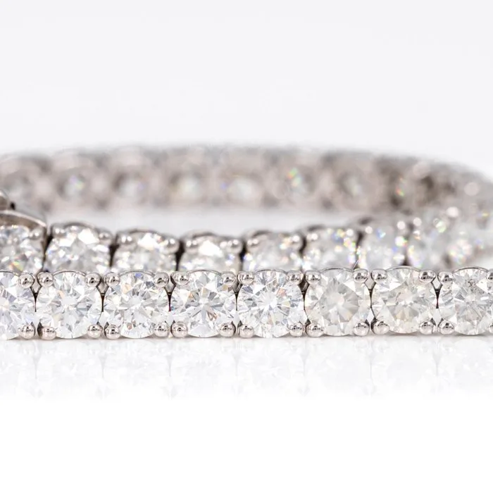 Bracelet - 14 kt. White gold - 11.92ct. tw. Diamond (Natural) - GWLab