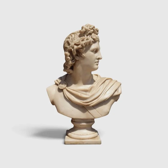 Sculpture, Busto Apollo del Belvedere - 46 cm - Reconstructed Carrara marble