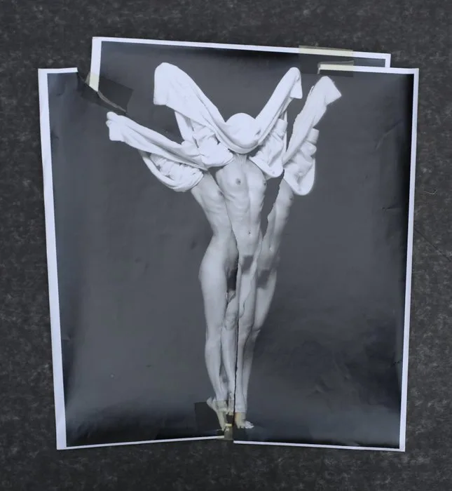 Richard Selby (1933-) - Unique photomontage / collage - Godess Nike - vintage 1988