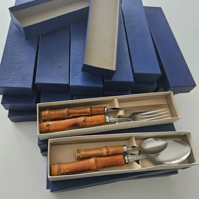 Cutlery set for 12 (24) - Steel - Mid-Century Steak Cutlery