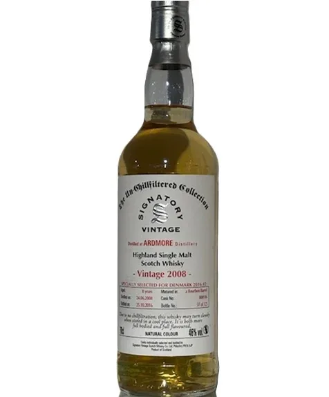 Ardmore – 8 Year Old 2008, Signatory (46%)