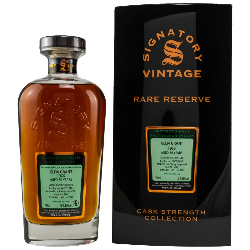 Glen Grant – 1966 50 Year Old Sherry Hogshead Signatory Vintage