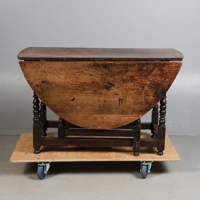 An 18th Century Oak Gate Leg Drop Leaf Table