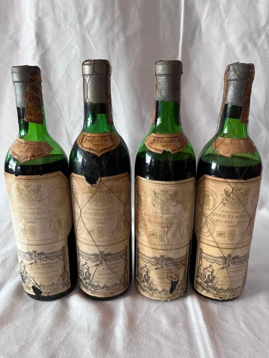 1957, 1958, 1962, 1963 Marqués de Riscal - Rioja Reserva - 4 Bottles (0.75L)