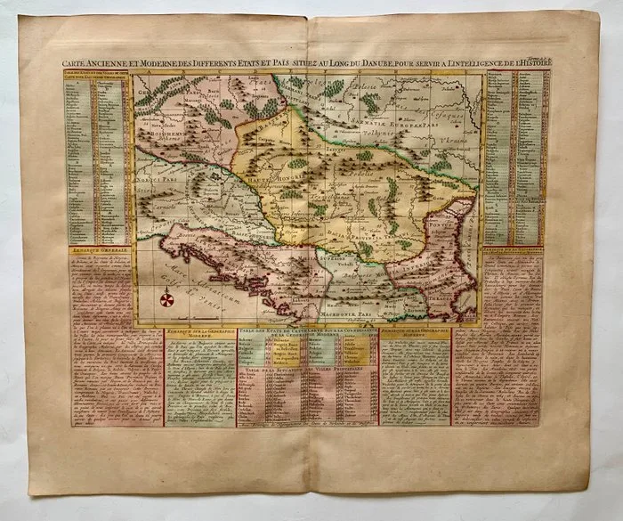 The Balkans - The Danube River; H. Chatelain - Carte ancienne et moderne des differents etats et païs situez au long du Danube, pour servir a - 1701-1720