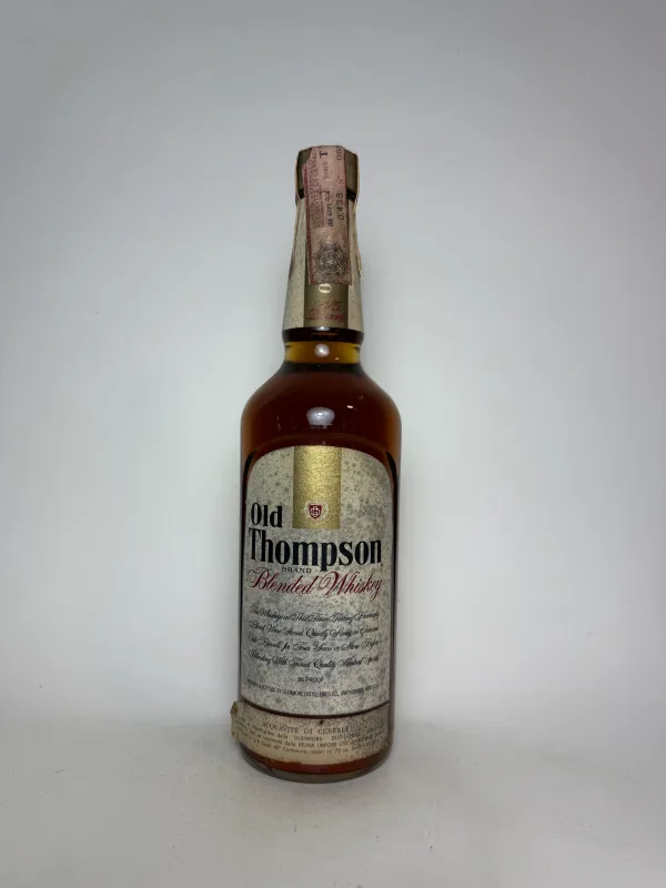 Glenmore's Old Thompson 4 Year Old Blended Kentucky Whiskey – Distilled 1966, Bottled 1970