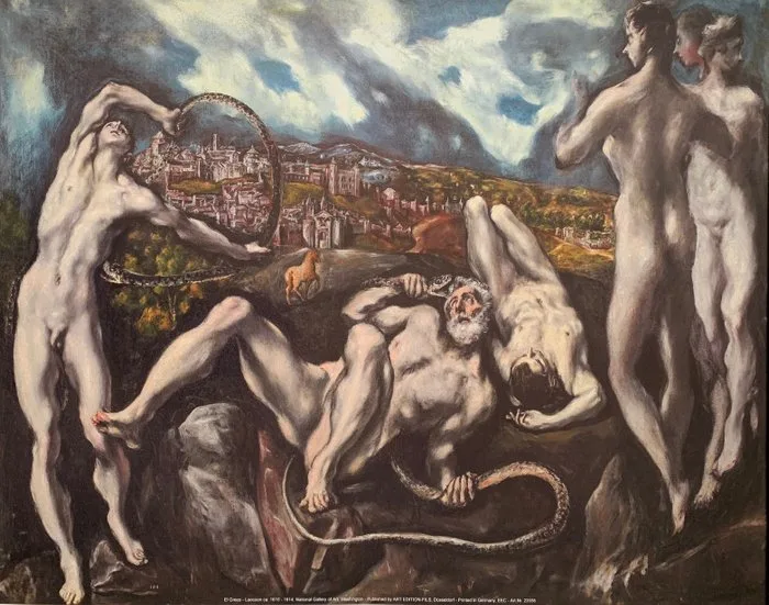 Domenico El Greco (After) - Laocoon 1610 - 1614 - Rare large Artprint - 90 x 70 cm