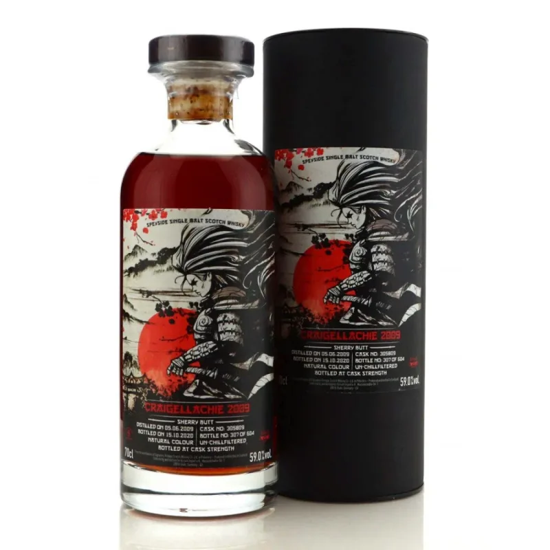 Signatory Vintage Samurai Collection Craigellachie 2009 Single Sherry Butt #305809 Germany Exclusive Speyside Single Malt Scotch Whisky (2020) (70cl, 62.1%)