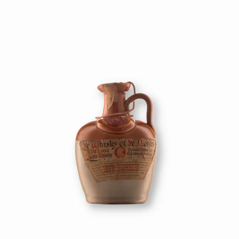 Ye Whisky of Ye Monks “A De Luxe” Ceramic Decanter (1970s Bottling)