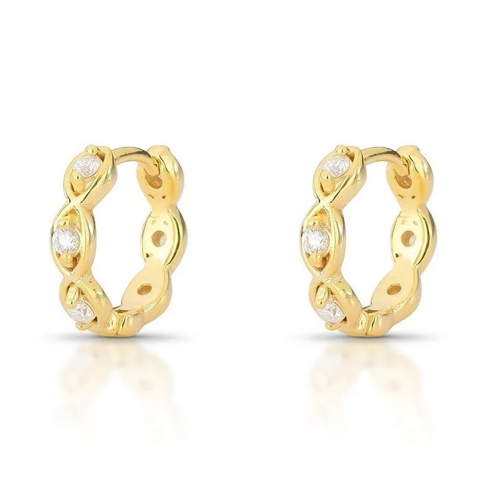 Earrings - 14 kt. Yellow gold - 0.24ct. tw. Diamond (Natural) - B018